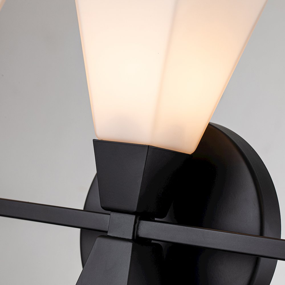 Bowtie 3 Light Bath Bar Matte Black. Picture 3