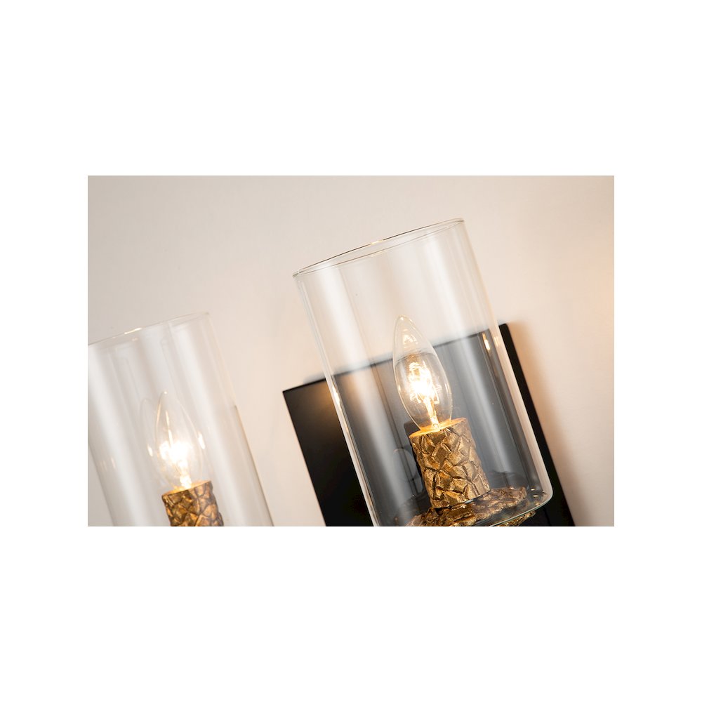 Bolivar 2-Light Vanity Light in Matte Black. Picture 2