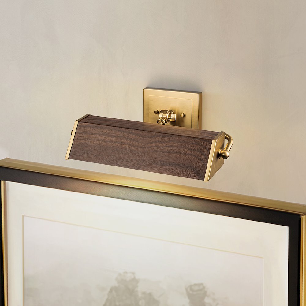 Cade Medium Picture Light in Medium Oak. Picture 5