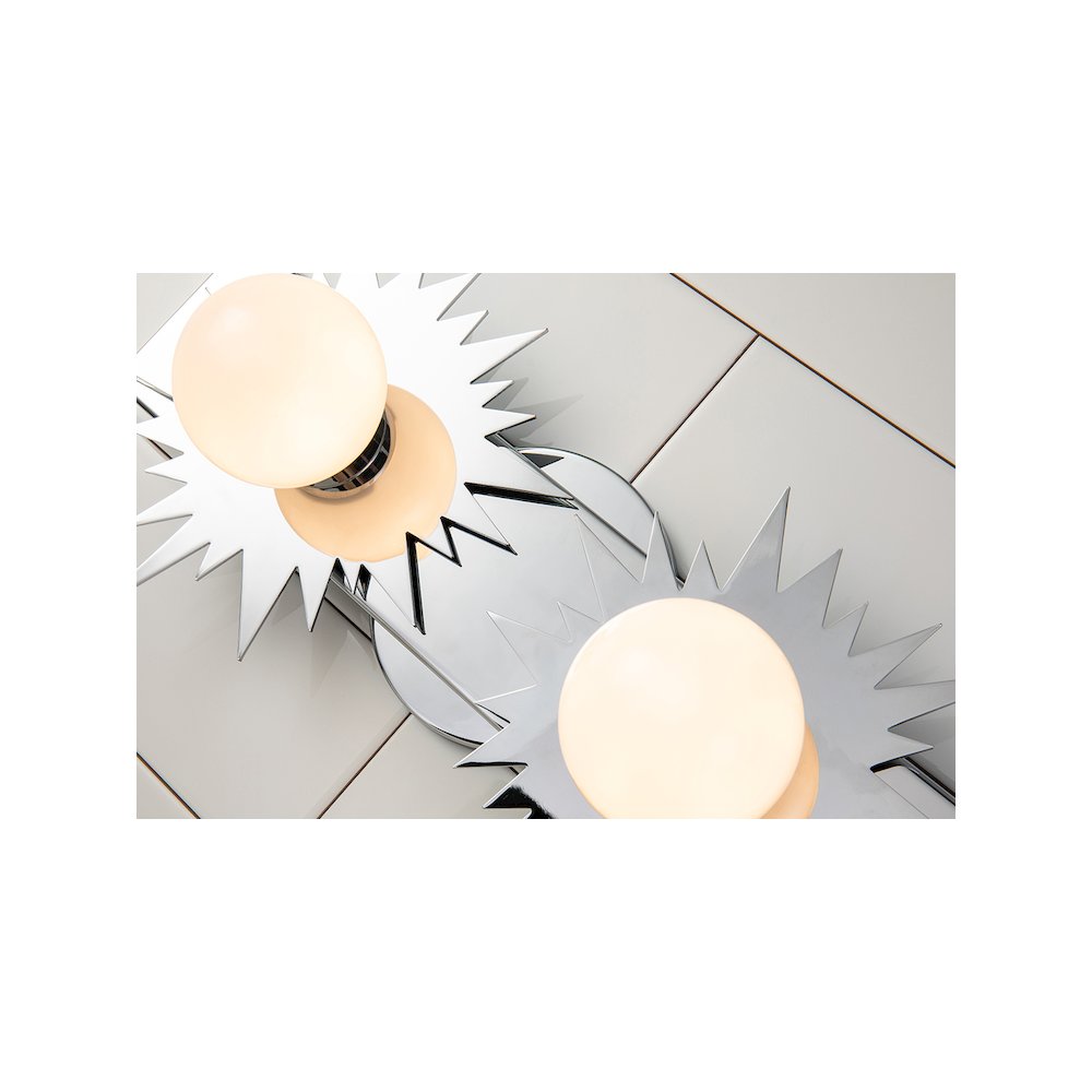 Soleil 2 Light Bath Vanity Silver Star In Polished Chrome. Picture 4