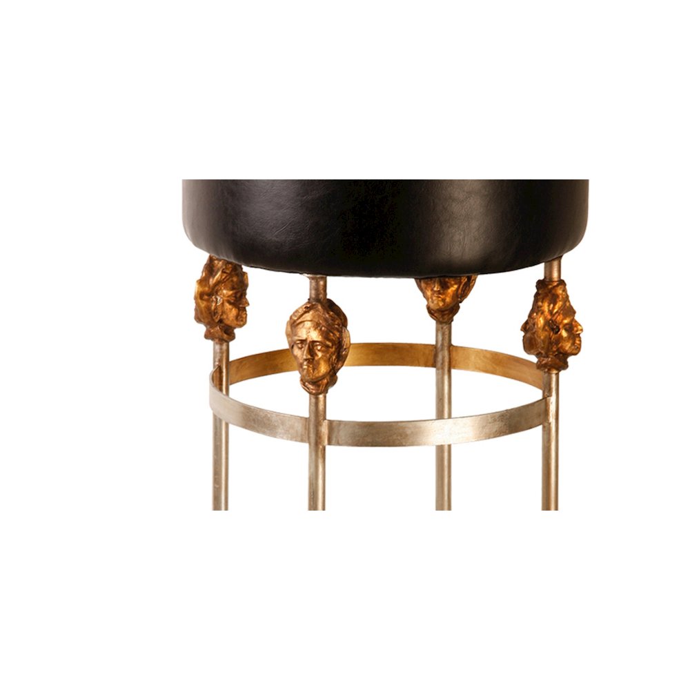 Armory Short Black Bar Stool. Picture 2