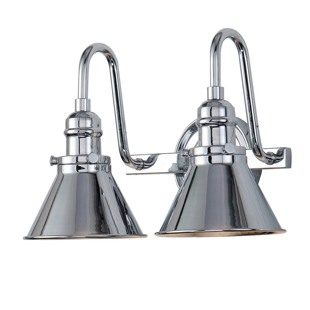Provence 2 Light Bath Vanity in Polished Chrome. Picture 1