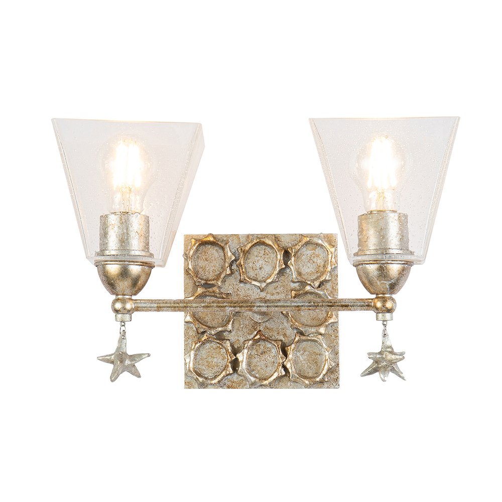 Star 2 Light Bath Vanity In Silver. Picture 1