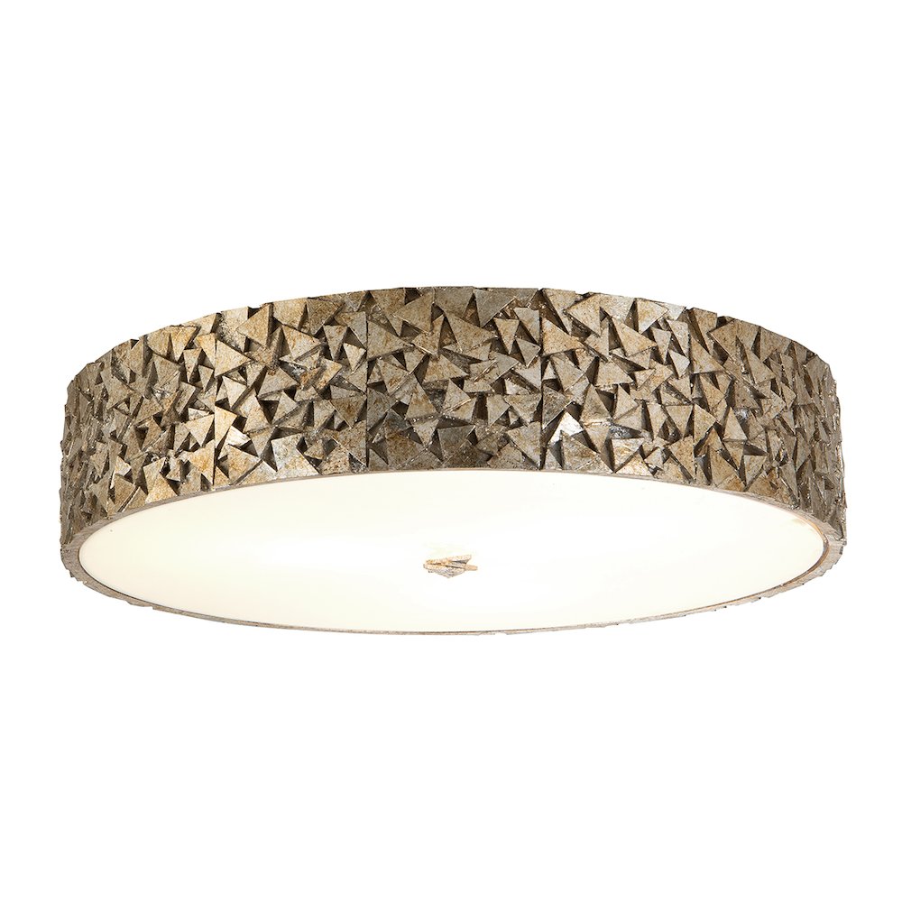 Mosaic 3-Light Flush in Silver. Picture 1