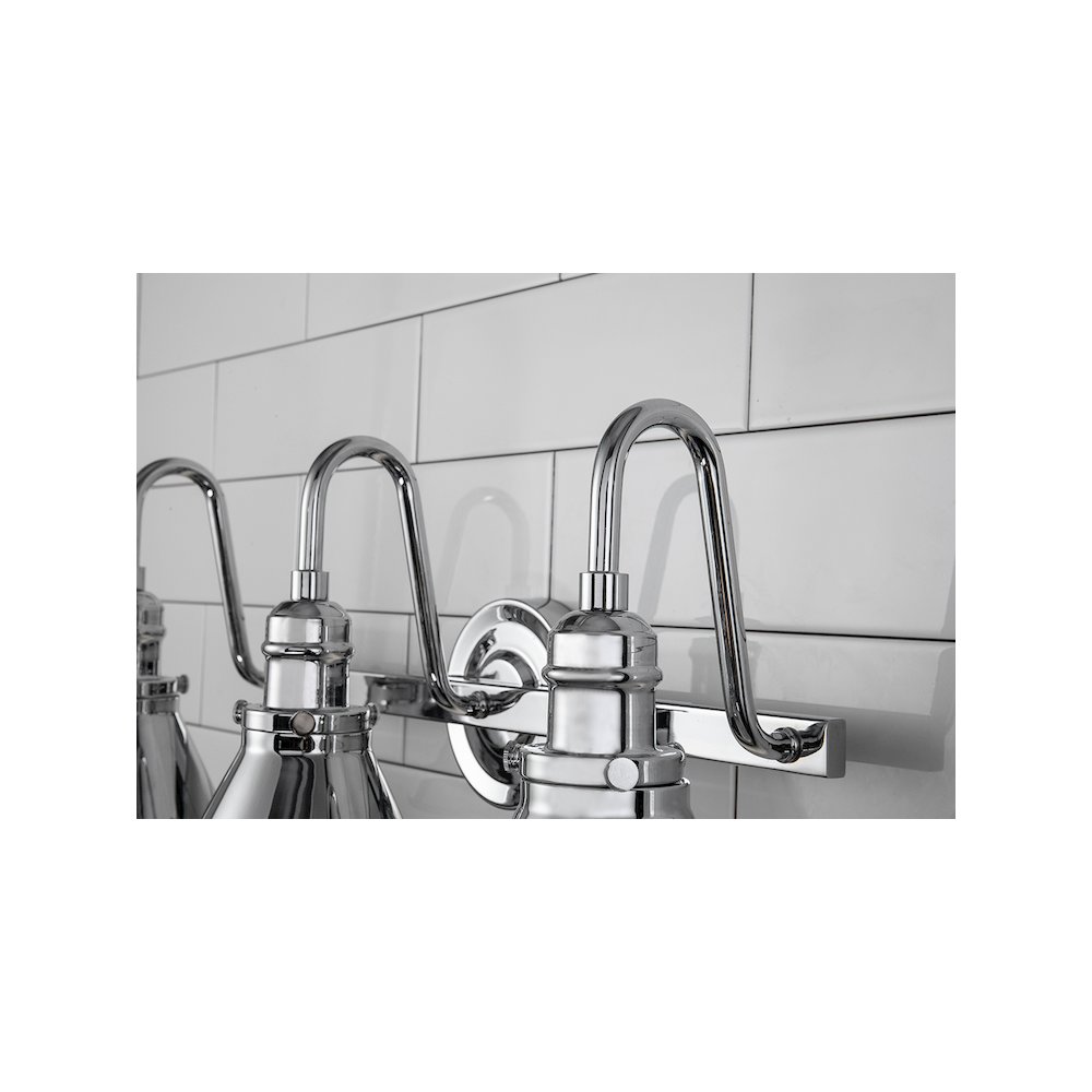 Provence 3 Light Bath Vanity in Polished Chrome. Picture 4