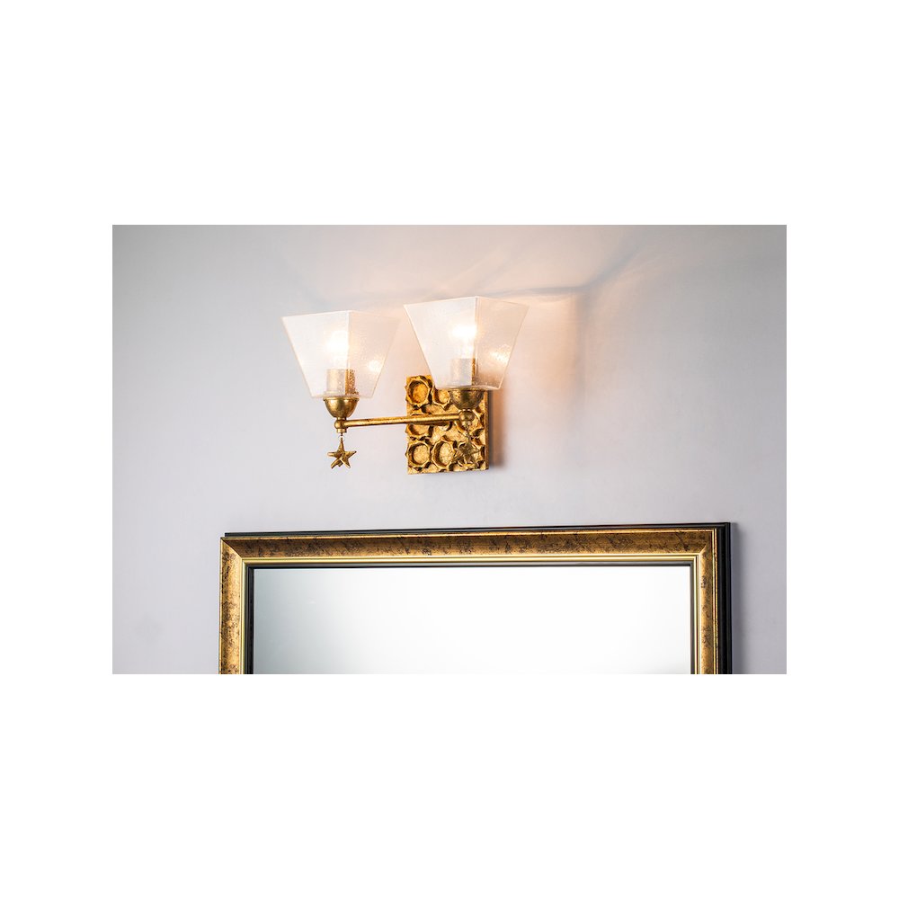 Star 2 Light Bath Vanity In Gold. Picture 2