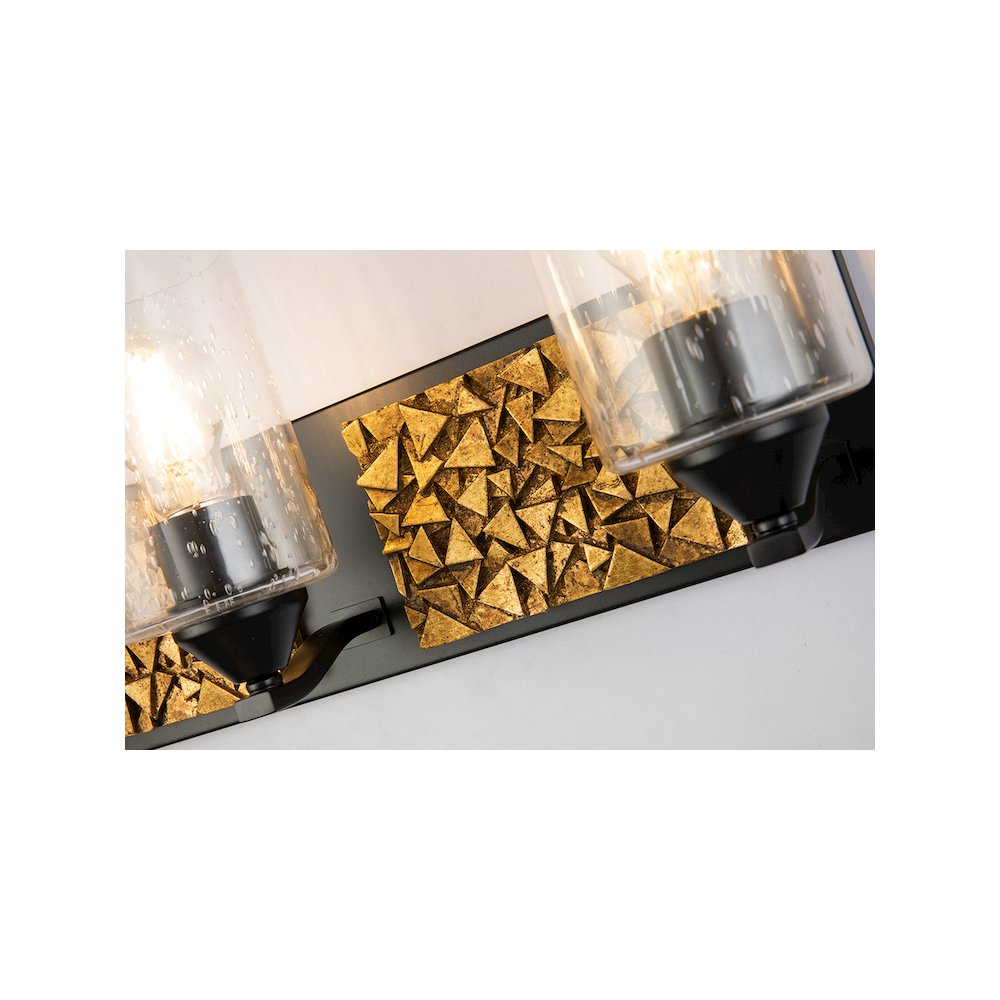 Bocage 4 Light Bath Bar In Matte Black And Gold. Picture 3