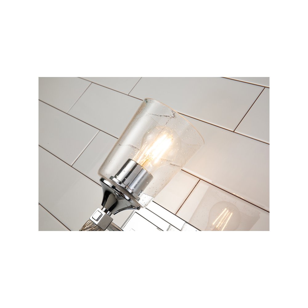 Vetiver 1 Light Wall Sconce in Polished Chrome with Silver Accent. Picture 3