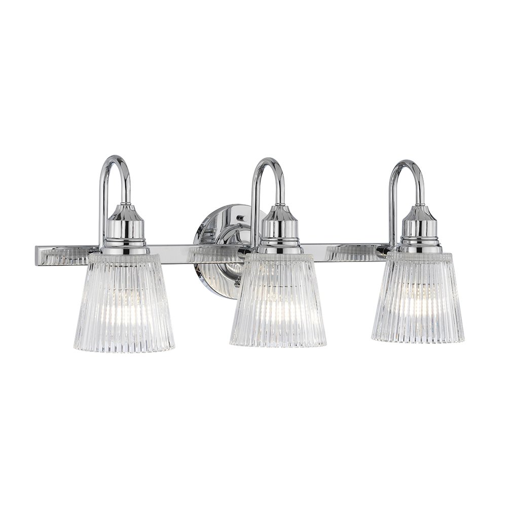 Addison 3 Light Bath Light in Polished Chrome. Picture 1