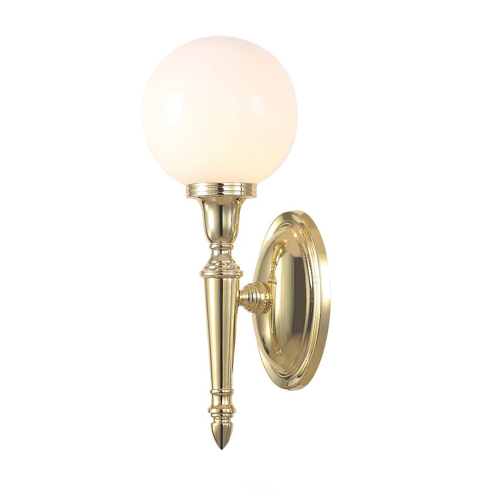 Dryden 1 Light Bath Light in Polished Brass. Picture 1