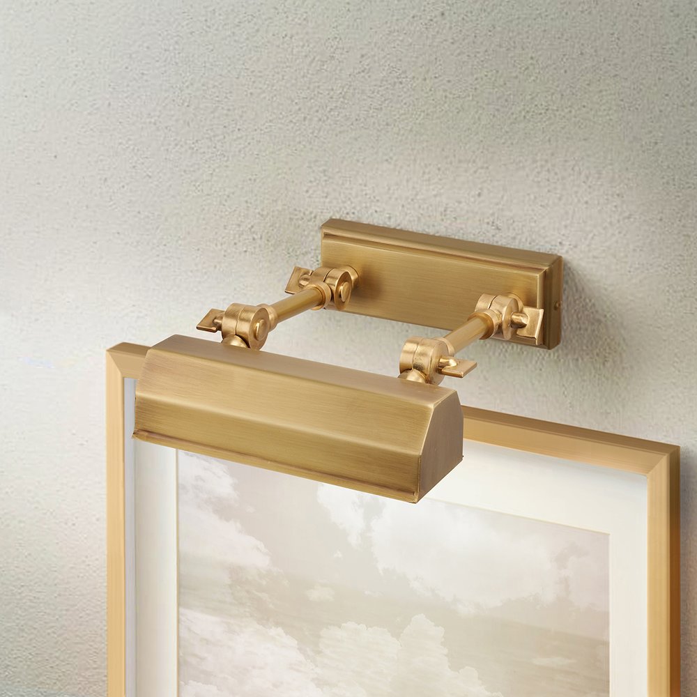 Chawton 1 Light Small Picture Light in Aged Brass. Picture 2