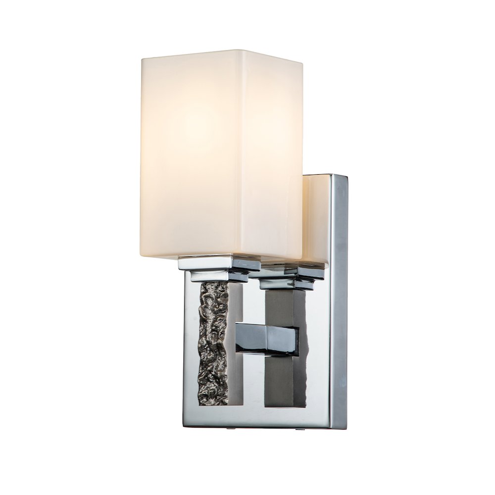 Jack 1 Light Bath Bar in Polished Chrome. Picture 1