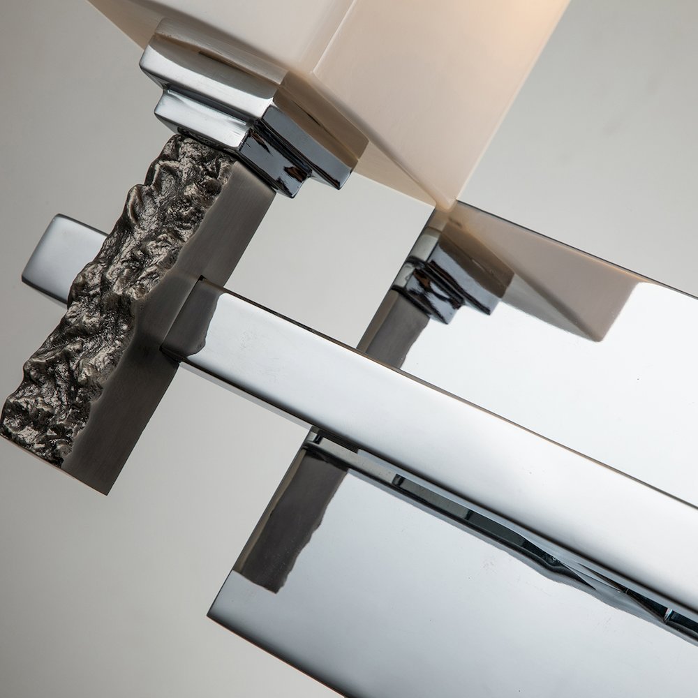 Jack 2 Light Bath Bar in Polished Chrome. Picture 4