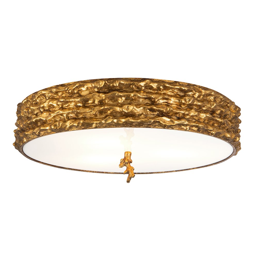 Trellis Gold 3-Light Flush. Picture 1