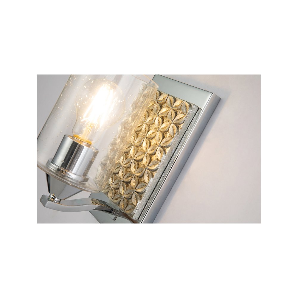 Arcadia 1 Light Wall Sconce in Polished Chrome and Silver. Picture 3