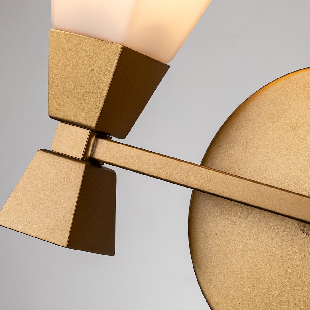 Bowtie 2 Light Bath Bar in Lacquered Gold. Picture 4