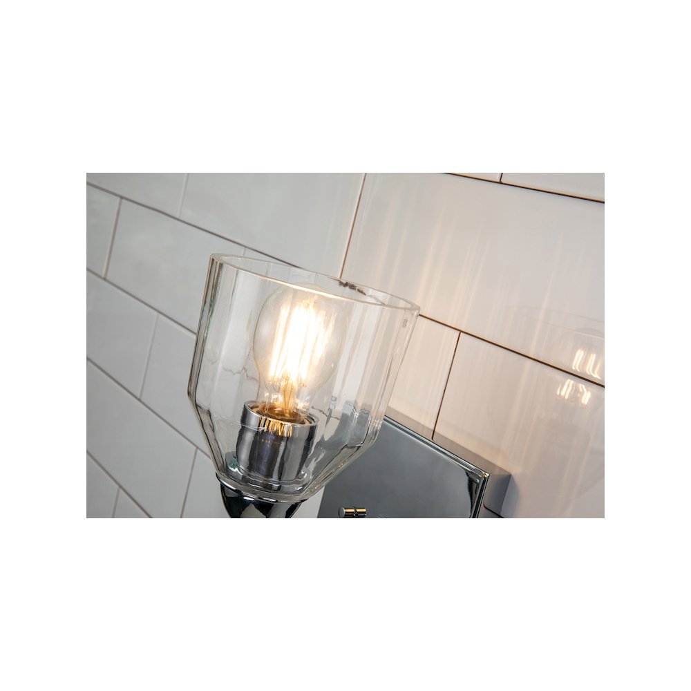 Felice 1 Light Wall Sconce In Polished Chrome With Gold Accents. Picture 4