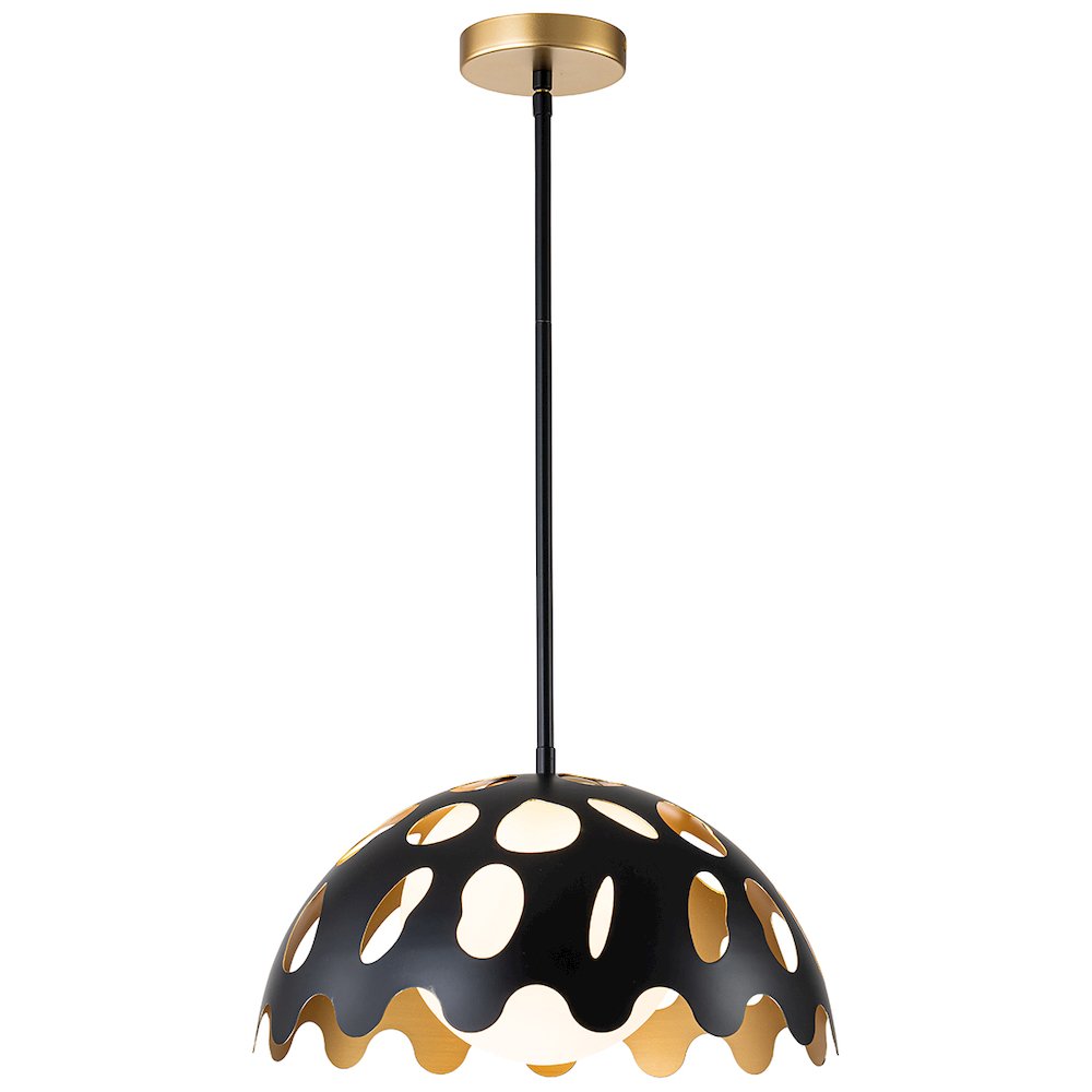 Pebbles 15" Pendant in Black. Picture 1