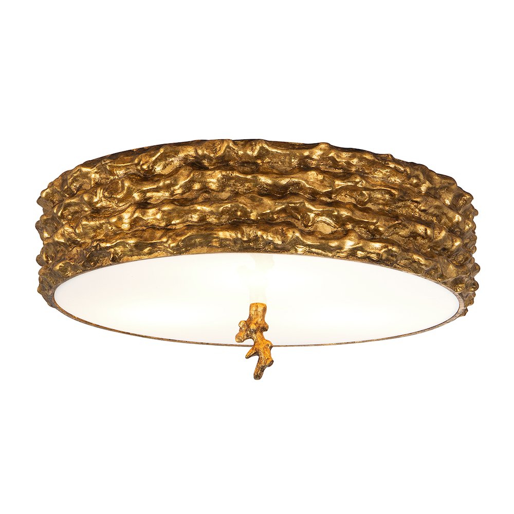 Trellis Gold 3-Light Flush. Picture 1