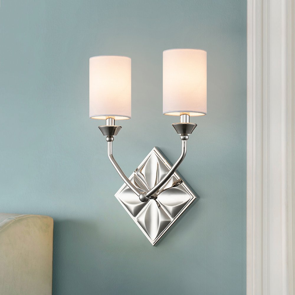 Epsilon 2 Light Sconce in Polished Chrome. Picture 3