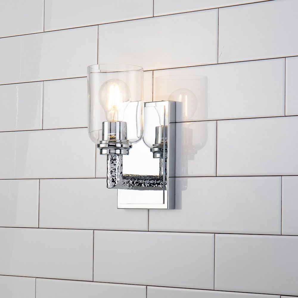 Rampart 1 Light Wall Sconce in Polished Chrome. Picture 2
