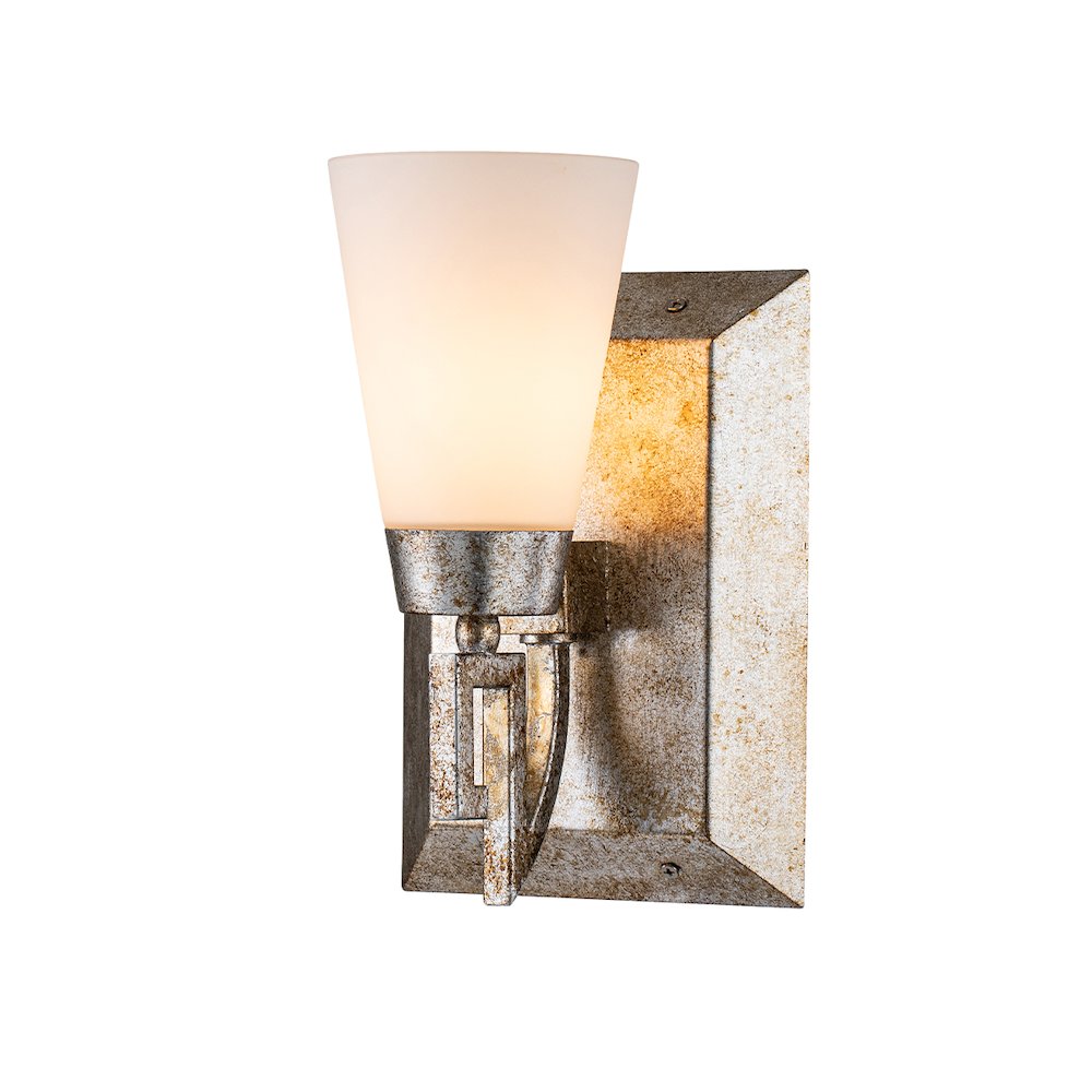 Lemuria 1 Light Bath Bar in Silver Leaf. Picture 1