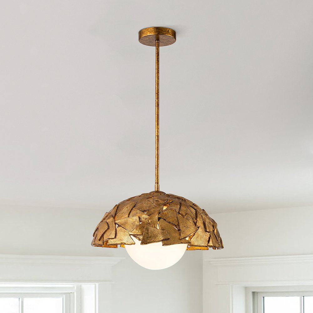 The Mosaic Luxe 15" in Textured Gold. Picture 6