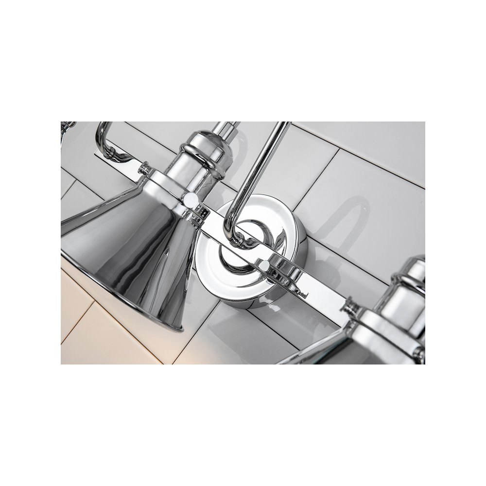Provence 3 Light Bath Vanity in Polished Chrome. Picture 5