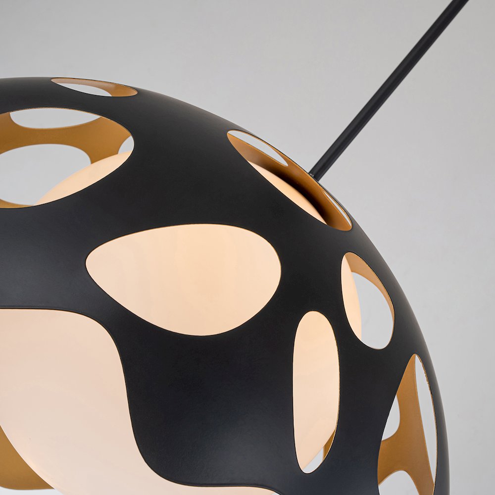 Pebbles 15" Pendant in Black. Picture 4