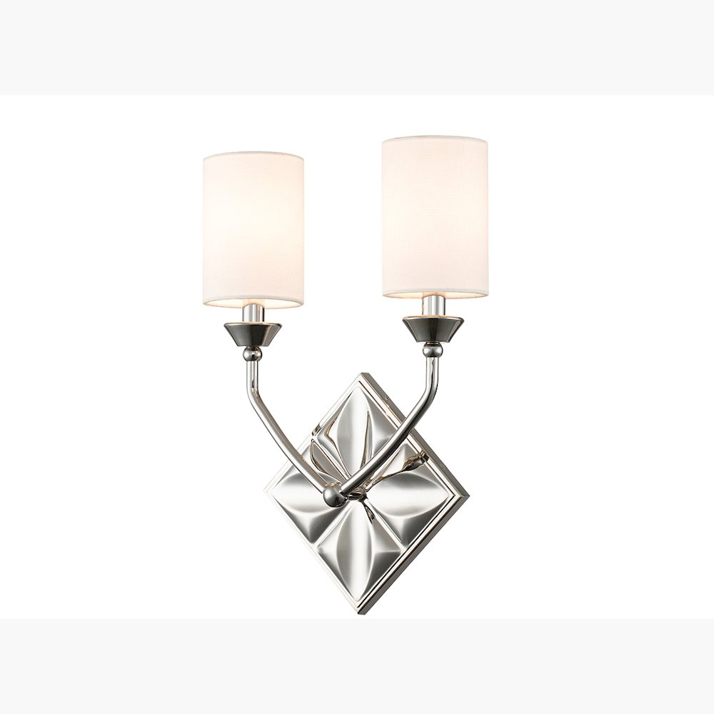 Epsilon 2 Light Sconce in Polished Chrome. Picture 1
