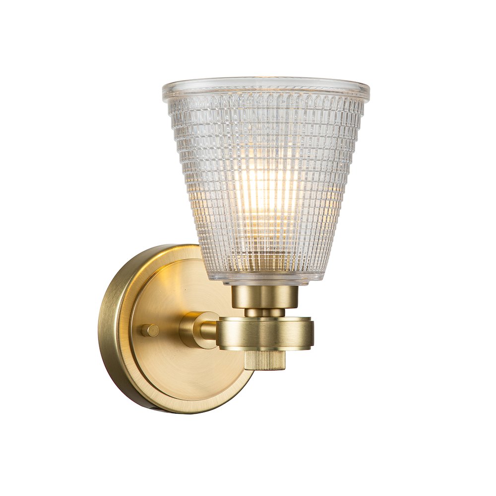 Gunnislake1 1 Light Bath Light in Brushed Brass. Picture 2