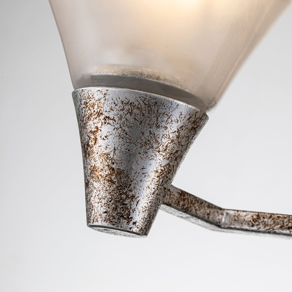 Lemoine 2 Light Bath Bar in Silver. Picture 4