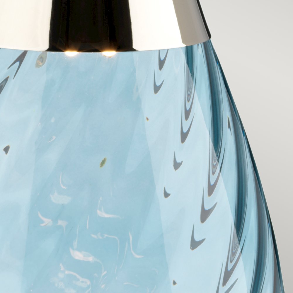 Small Lena Table Lamp in Smoke with Off White Satin Shade. Picture 3