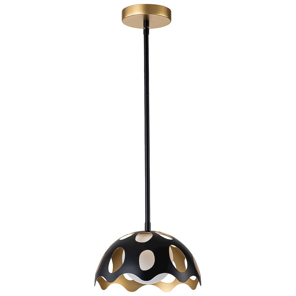 Pebbles 10" Mini Pendant in Black. Picture 2