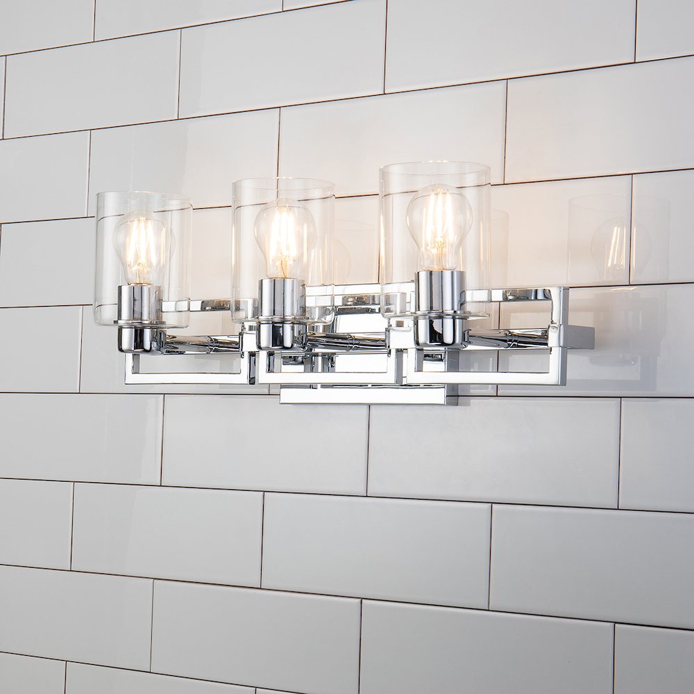 Estes 3 Light Bath Vanity In Polished Chrome. Picture 2