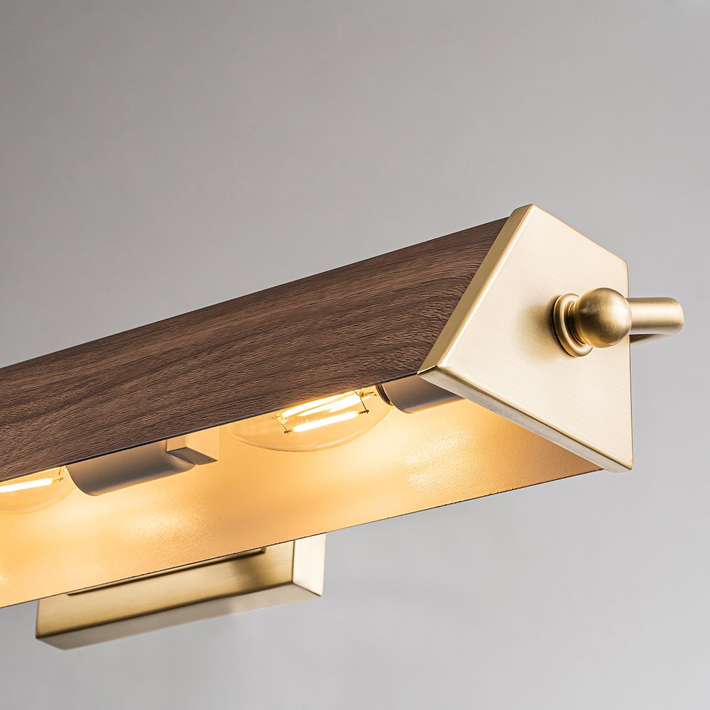 Cade Large Picture Light in Medium Oak. Picture 4