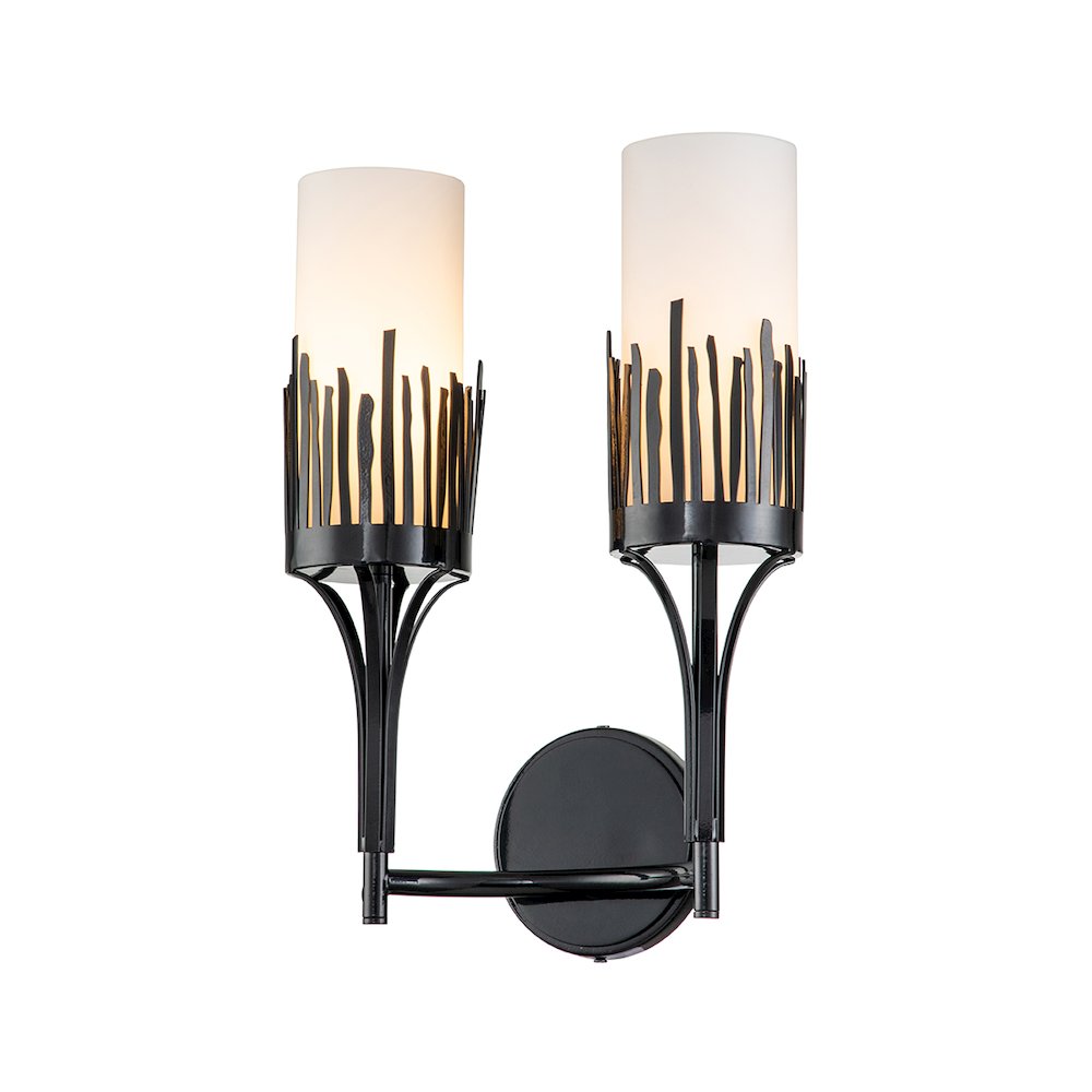 Sawgrass 2 Lt Sconce in Black. Picture 1