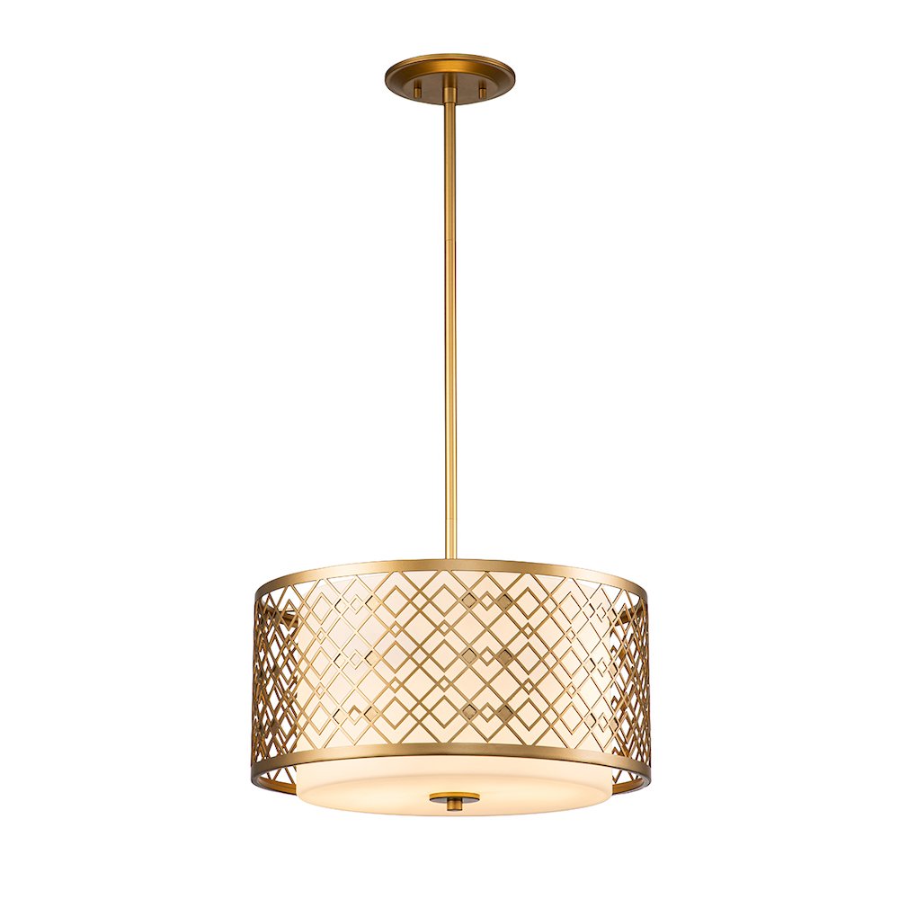 Ziggy Large Pendant in Lacquered Gold. Picture 1