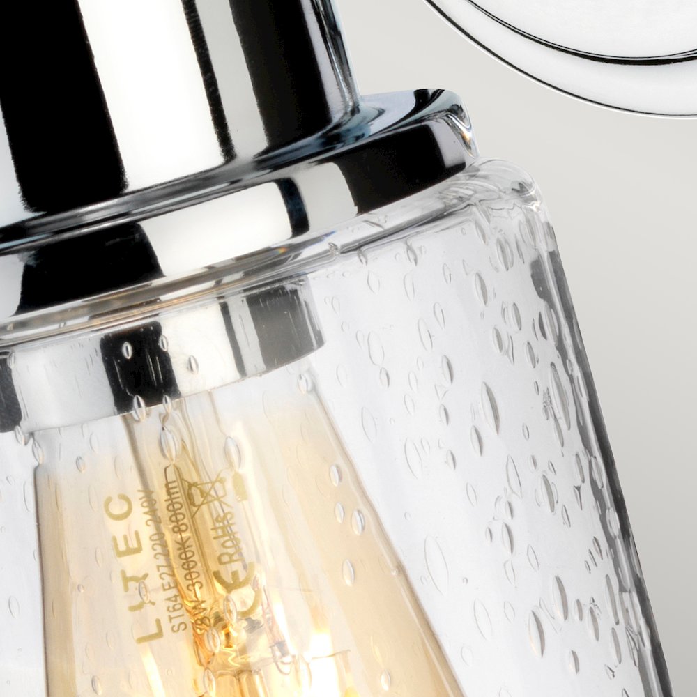 Morvah 1 Light Bath Light in Polished Chrome. Picture 5
