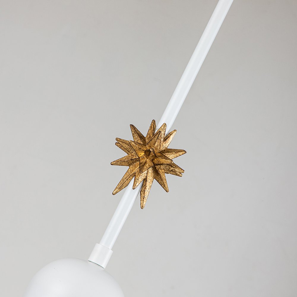 Etoille Large White Pendant with Star. Picture 4