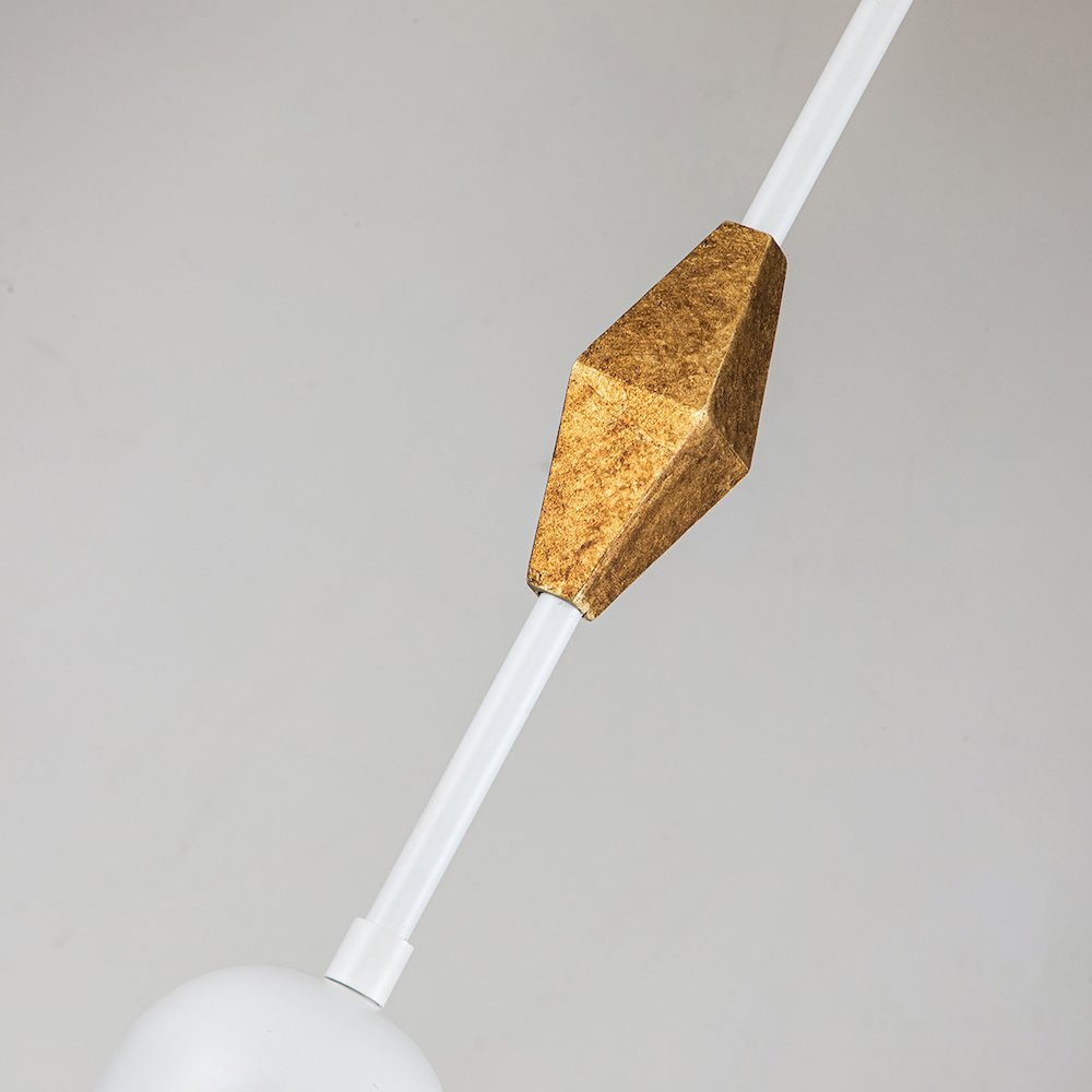 Bijoux White Pendant with Geometric Figure. Picture 4