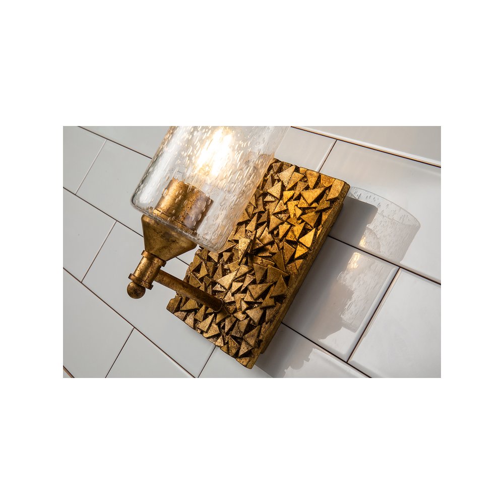 Mosaic 1-Light Wall Sconce In Antique Gold. Picture 3