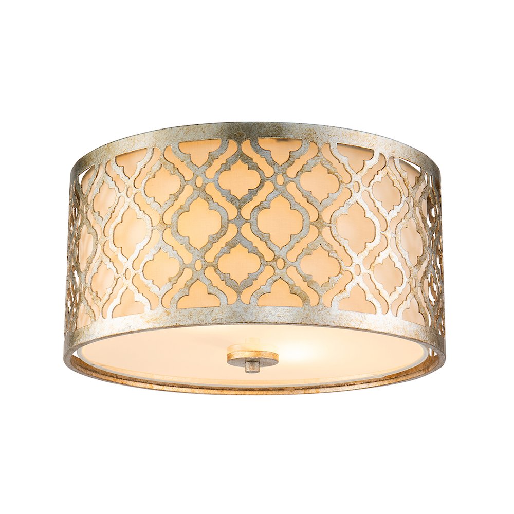 Arabella Ceiling Flush Mount in Weathered Silver Flush mount By Lucas McKearn. Picture 1