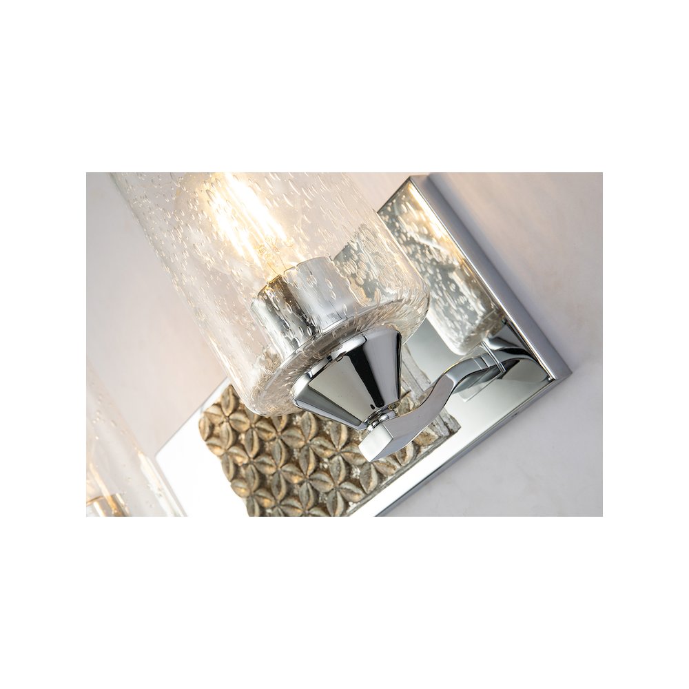 Arcadia 2 Light Bath Vanity in Polished Chrome and Silver. Picture 3