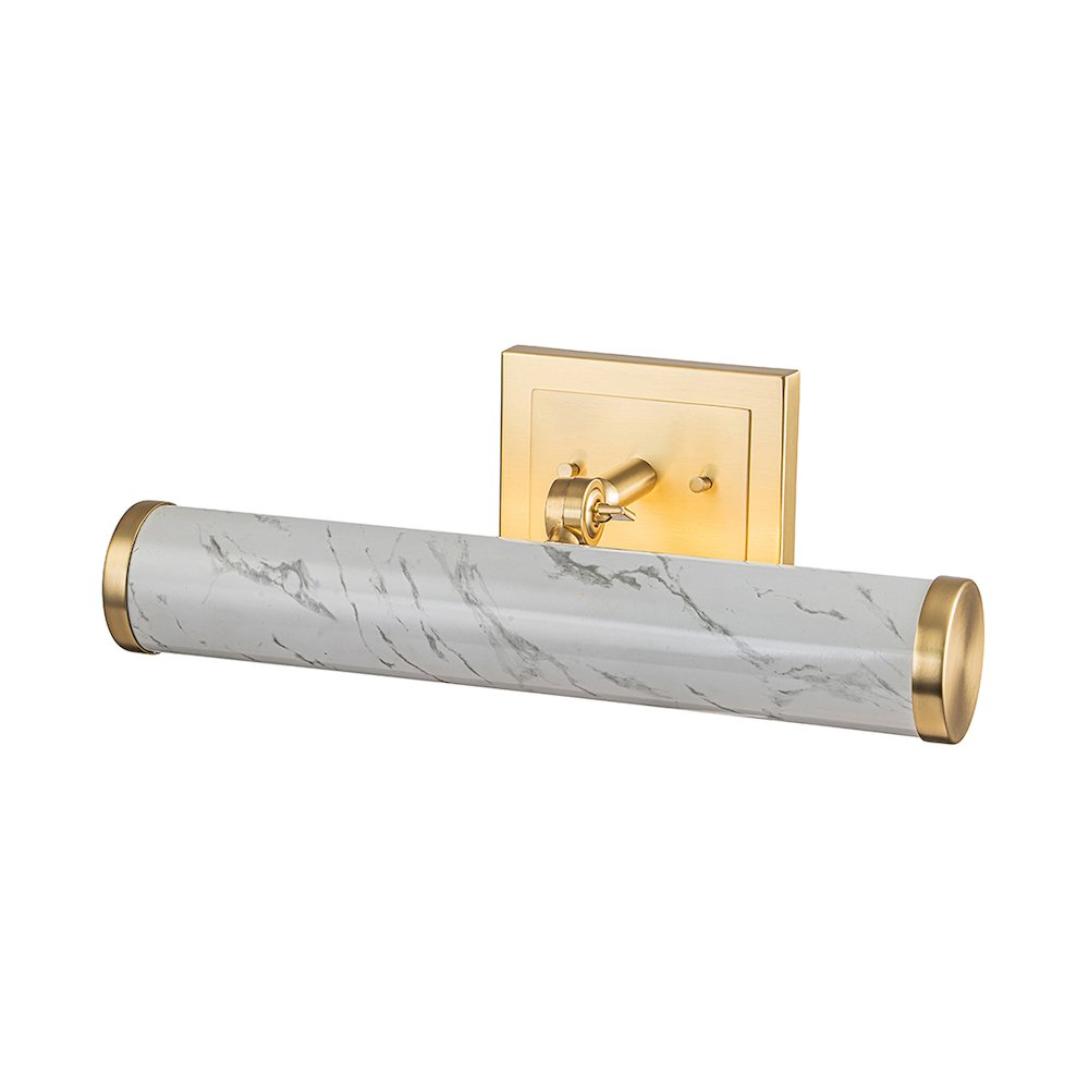 Coates Medium Picture Light in Carrera Stone. Picture 1