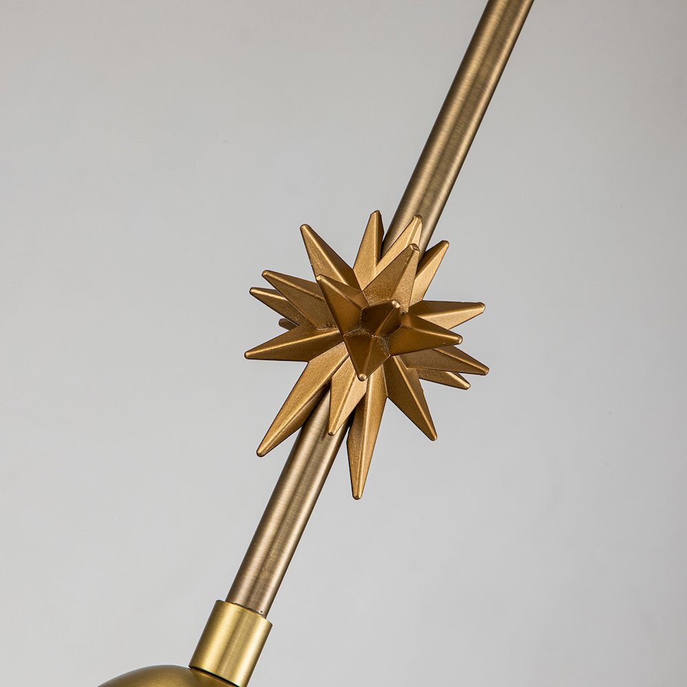 Etoile Small Aged Brass Pendant. Picture 2
