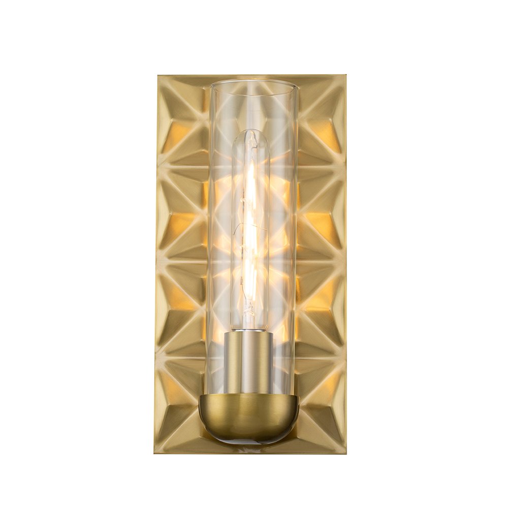 Alpha 1 Light Sconce in Aged Brass. Picture 4