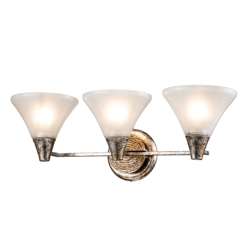 Lemoine 3 Light Bath Bar in Silver. Picture 1