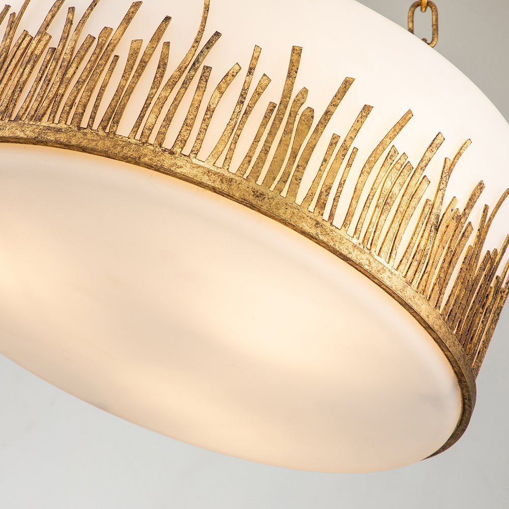 Sawgrass Medium Pendant in Gold Leaf. Picture 2