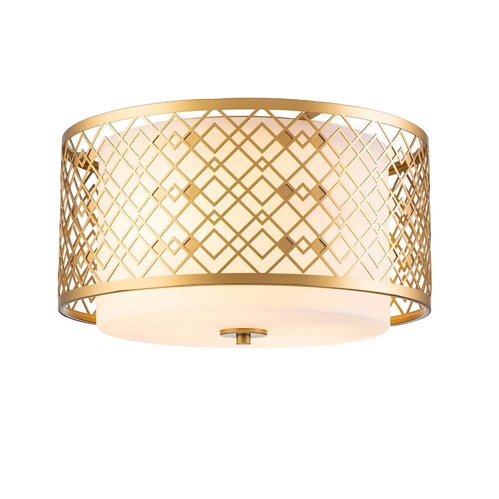 Ziggy Flush Mount in Lacquered Gold. Picture 1